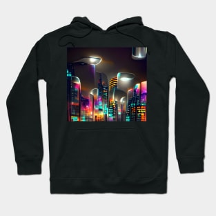 Futuristic City Lights Hoodie